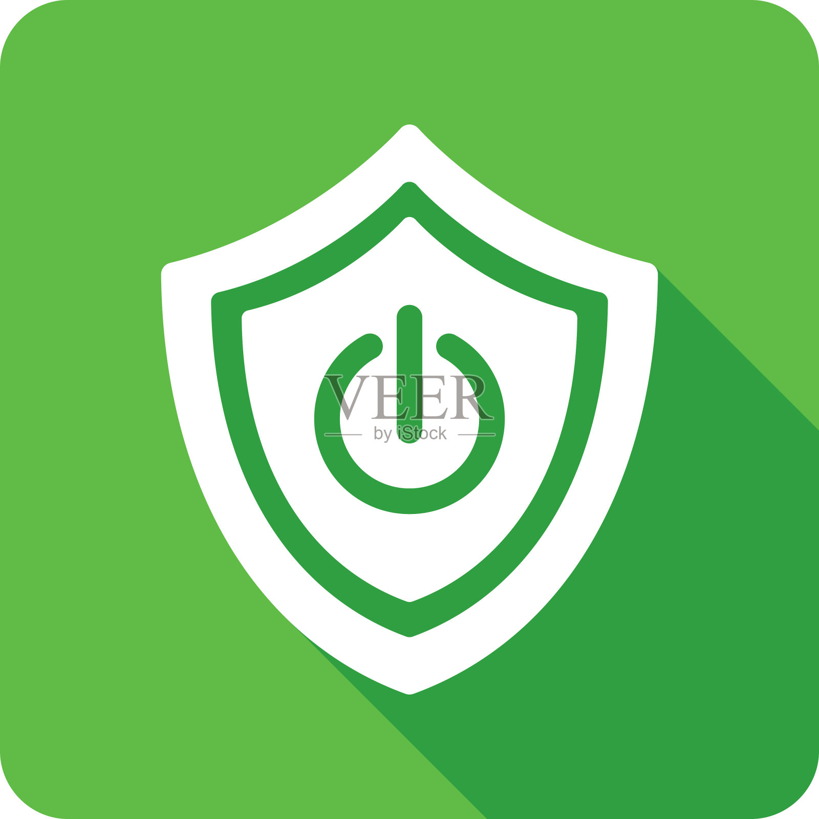 护盾能量图标剪影插画图片素材