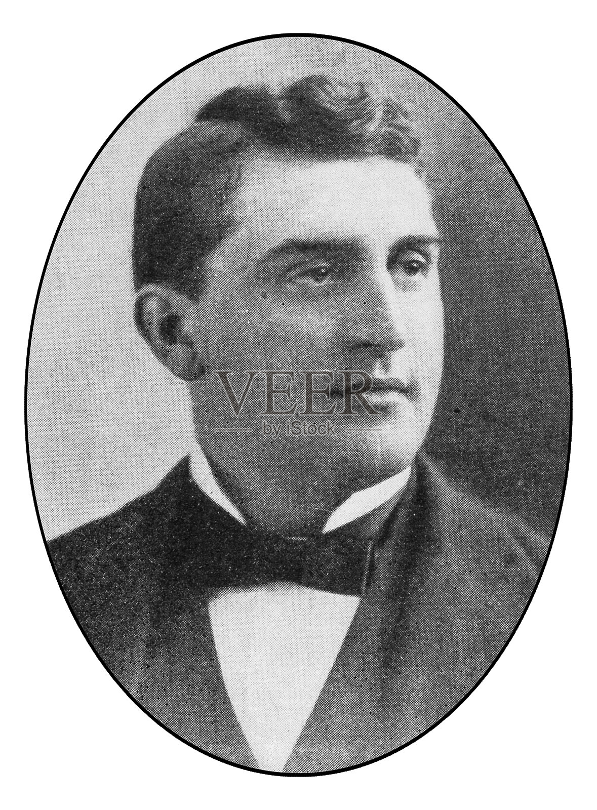 著名纽约人肖像:弗雷德里克·奥古斯都·海因策插画图片素材