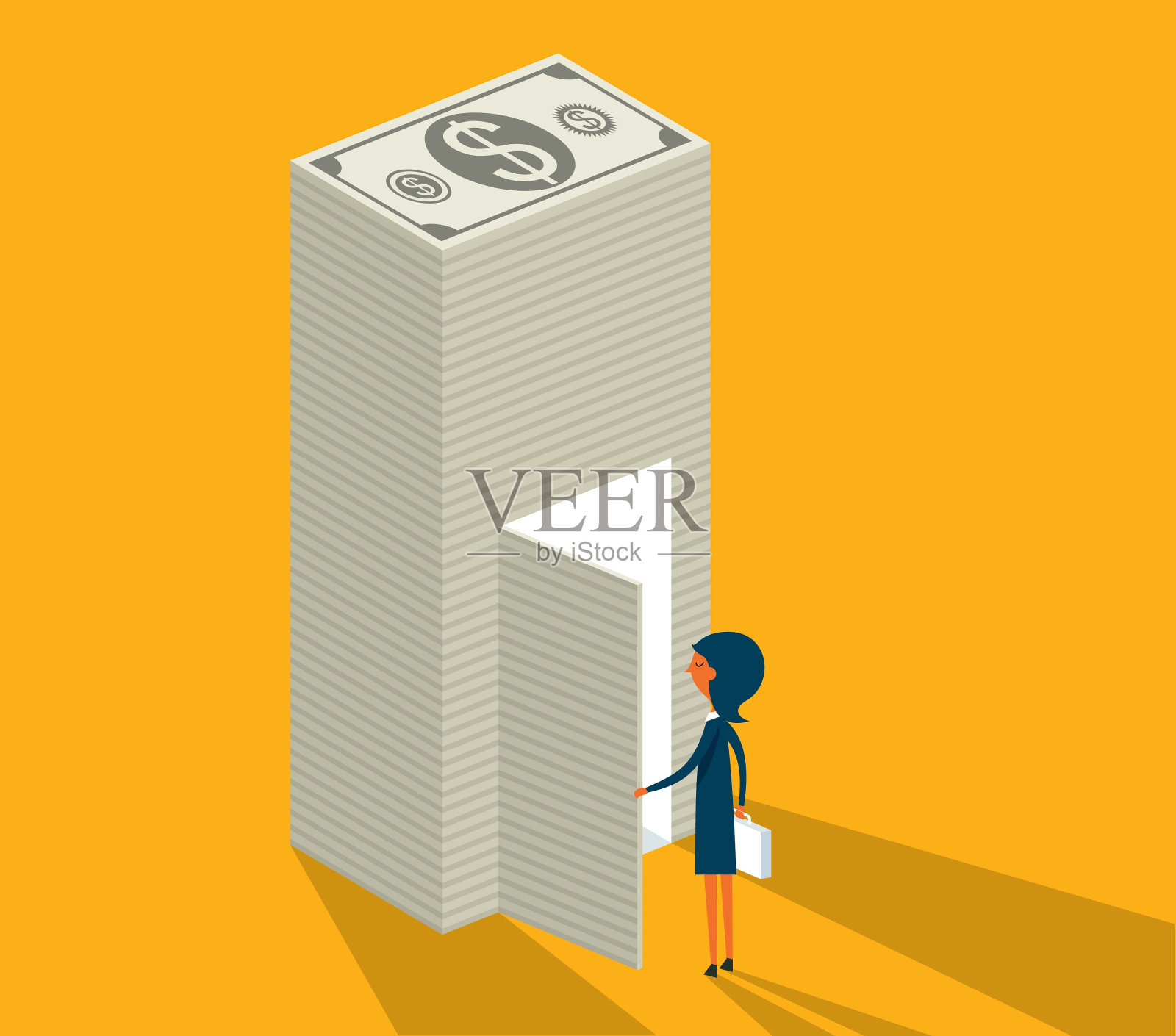 机会-女商人插画图片素材