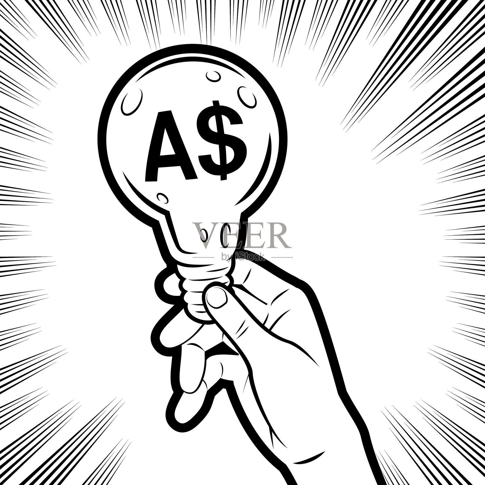 手持手机和日元金币插画图片素材