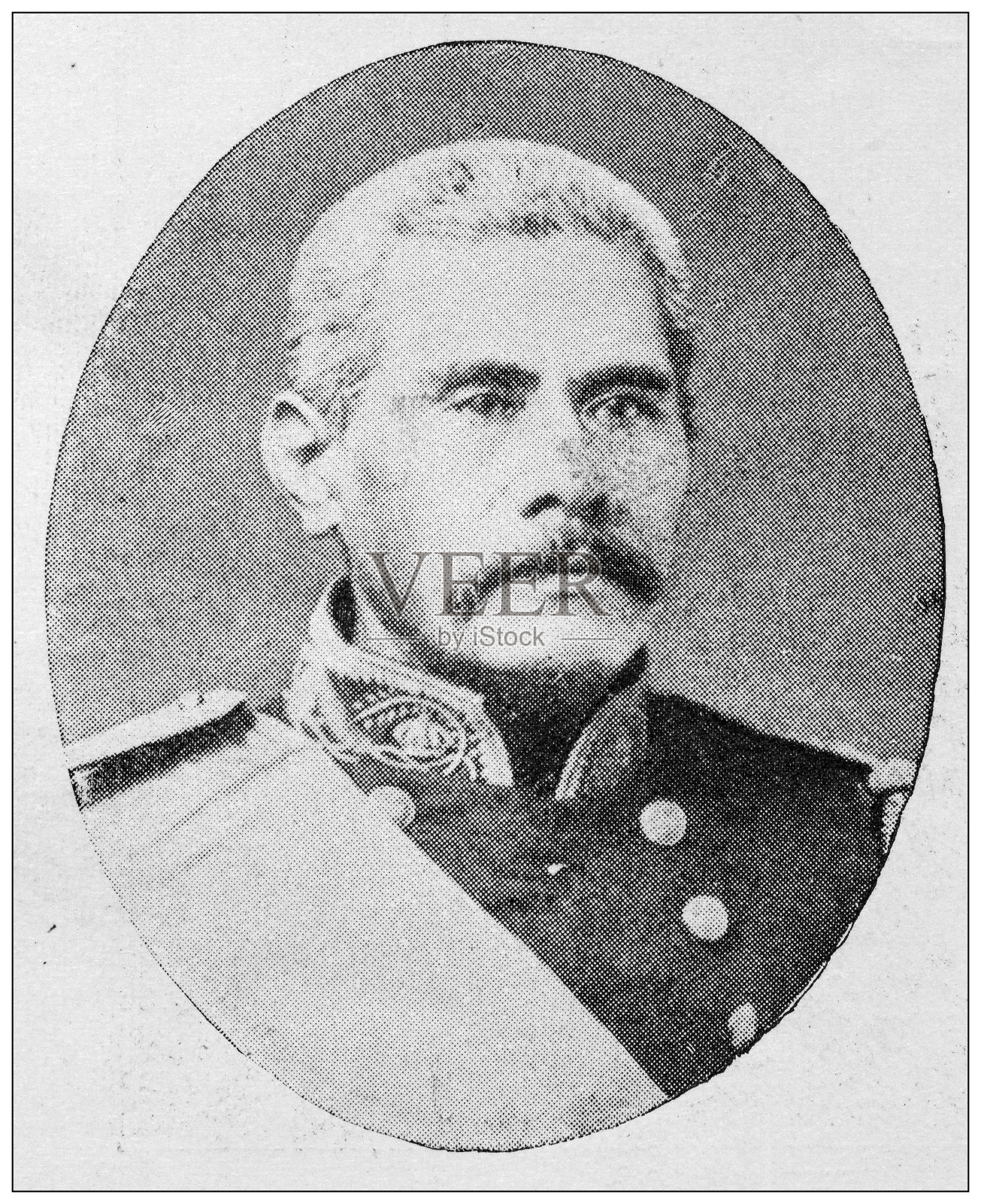 来自英国杂志的古董图片:萨摩亚国王插画图片素材