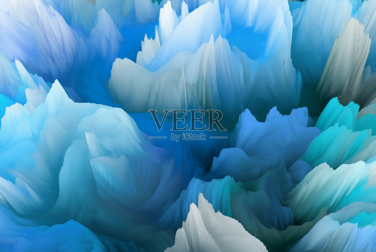 神奇的世界。色彩抽象的奇幻背景,超现实的梦幻风景。三维演示照片摄影图片