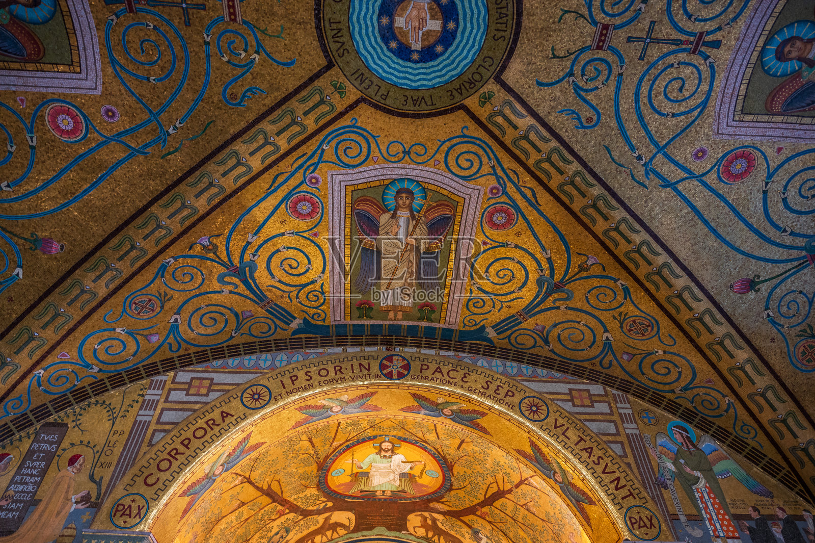 卡西诺,拉齐奥,意大利蒙特卡西诺的本笃会修道院。照片摄影图片