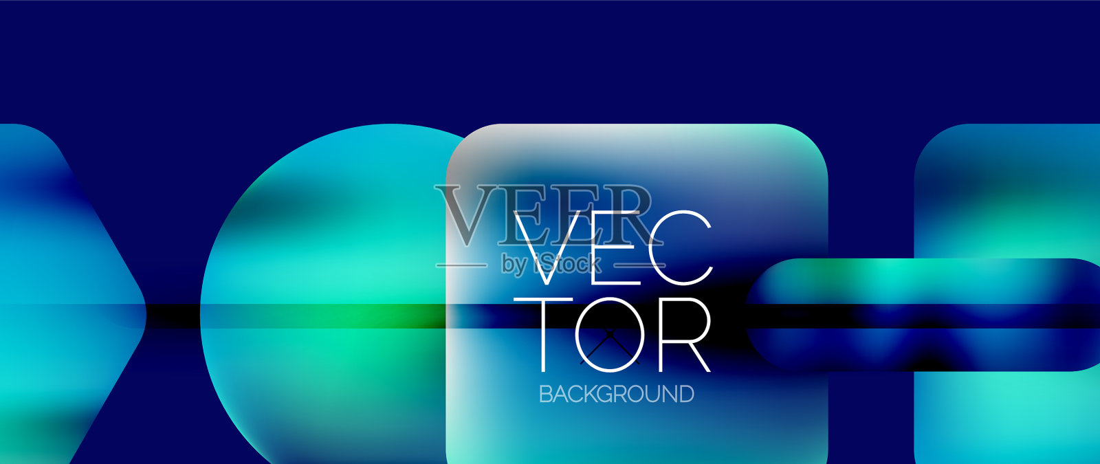 动态鲜艳的几何元素搭配插画图片素材