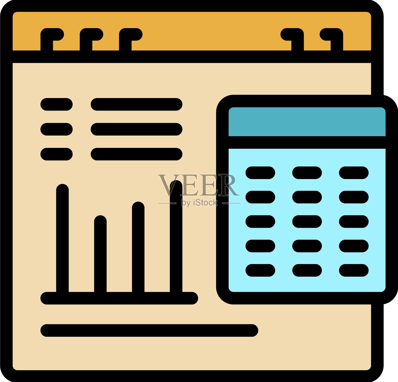 人数据图标扁平插画图片素材