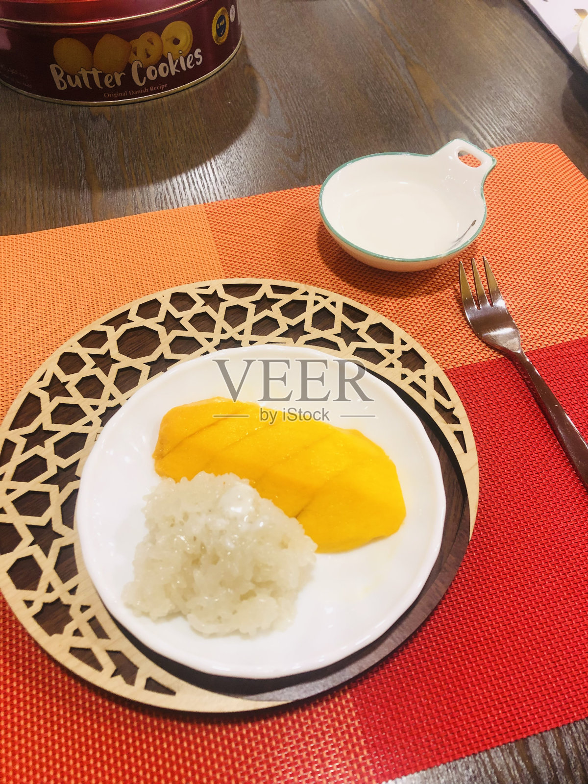 芒果糯米饭照片摄影图片