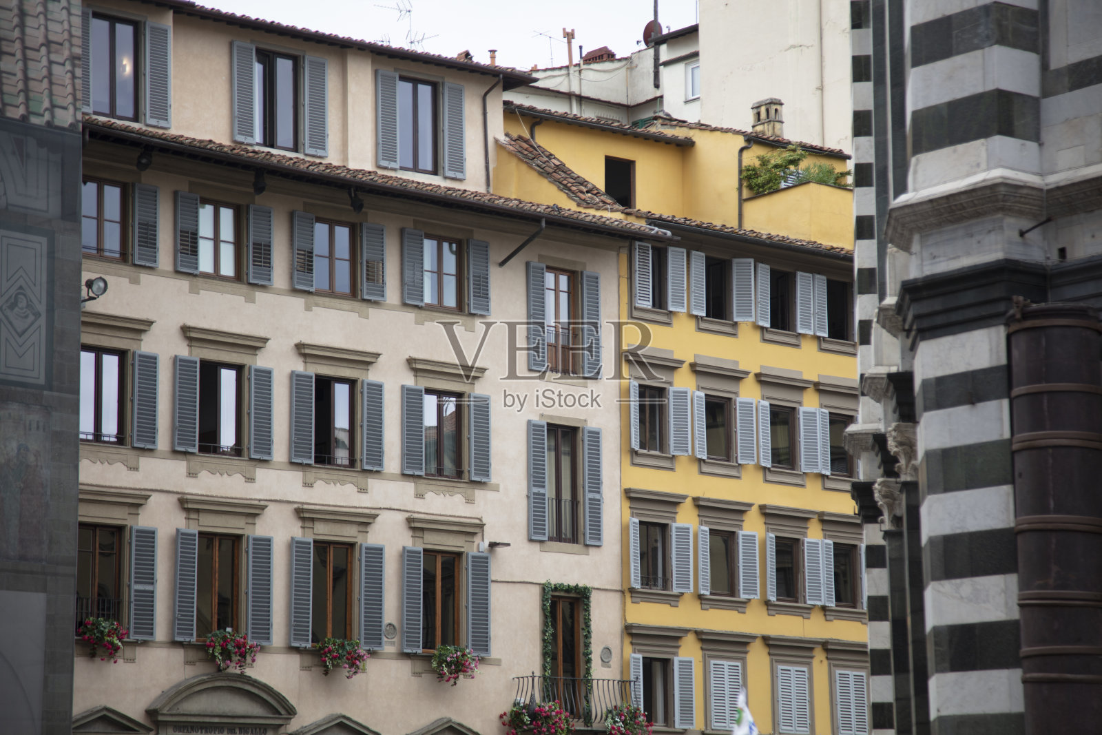 意大利佛罗伦萨小镇迷人的街道照片摄影图片