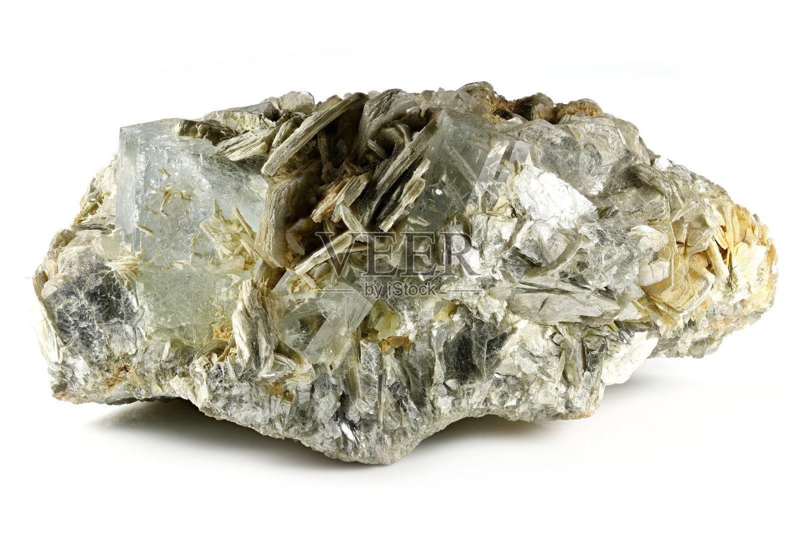 来自巴基斯坦纳加尔的海蓝宝石晶体照片摄影图片