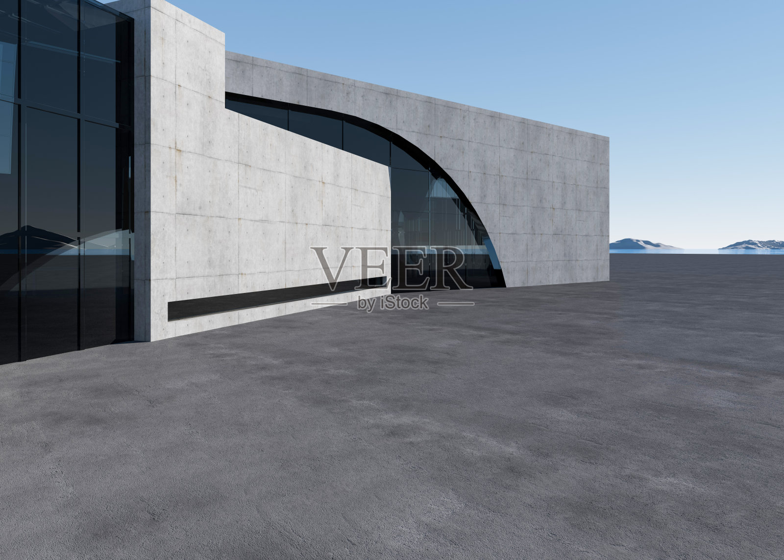 清洁地面广场和建筑立面照片摄影图片