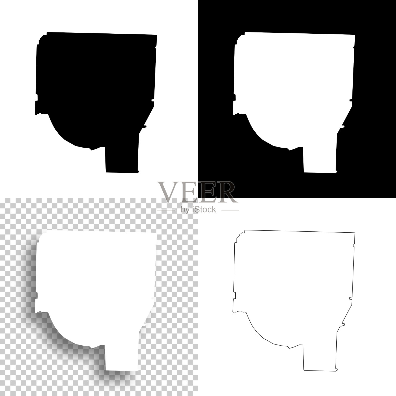 亨德森县,田纳西州。设计地图。空白,白色和黑色背景插画图片素材