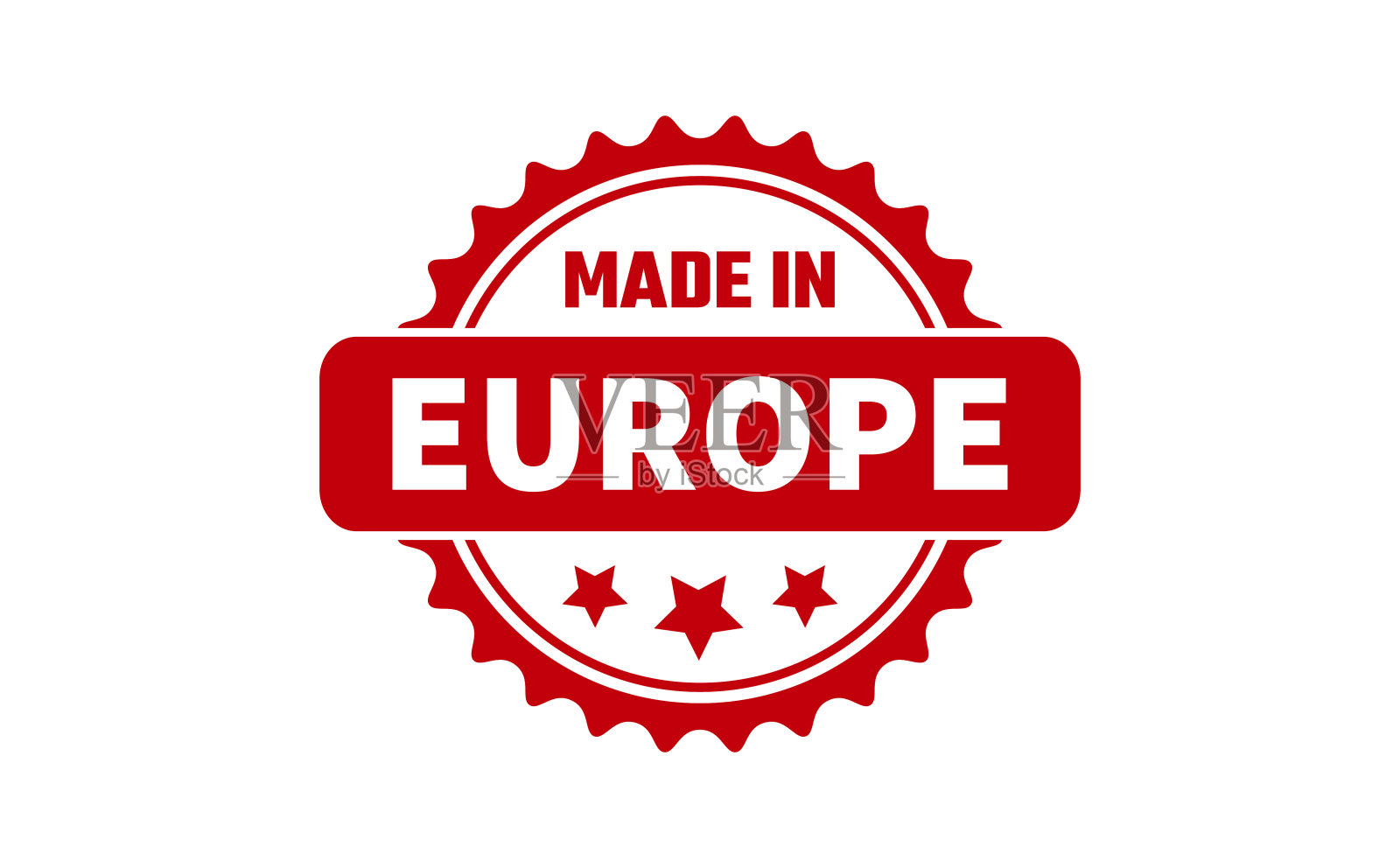 欧洲制造橡皮图章插画图片素材