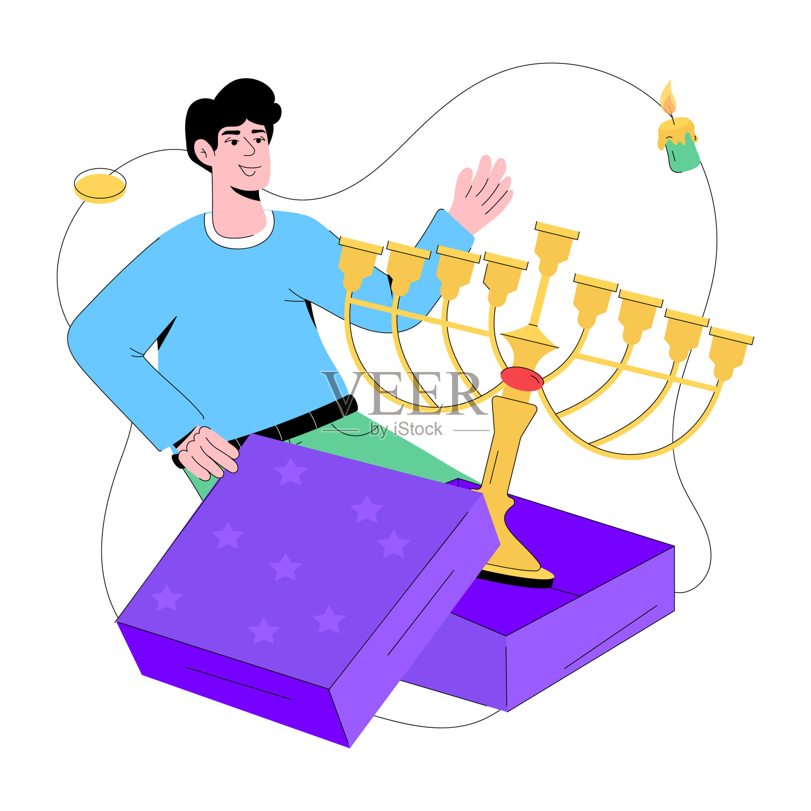 光明节插画图片素材