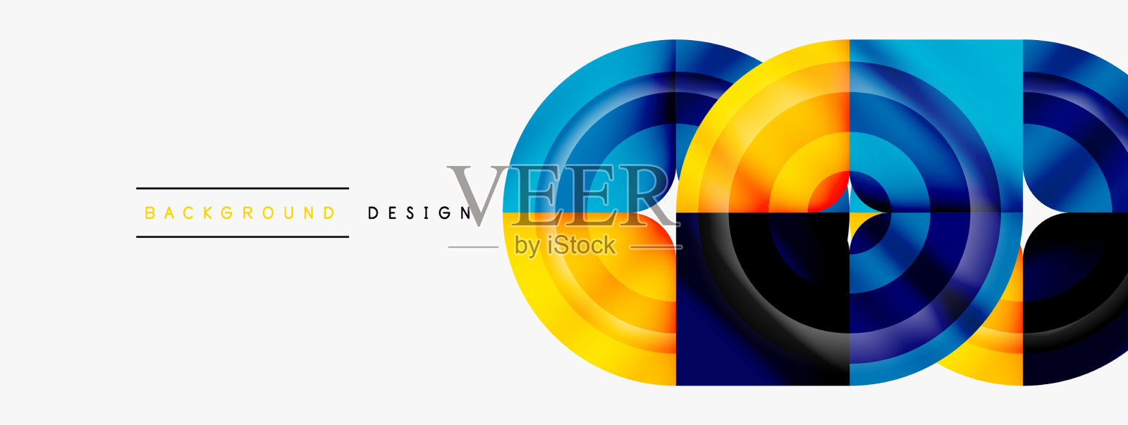 圆形抽象背景壁纸横幅插画图片素材