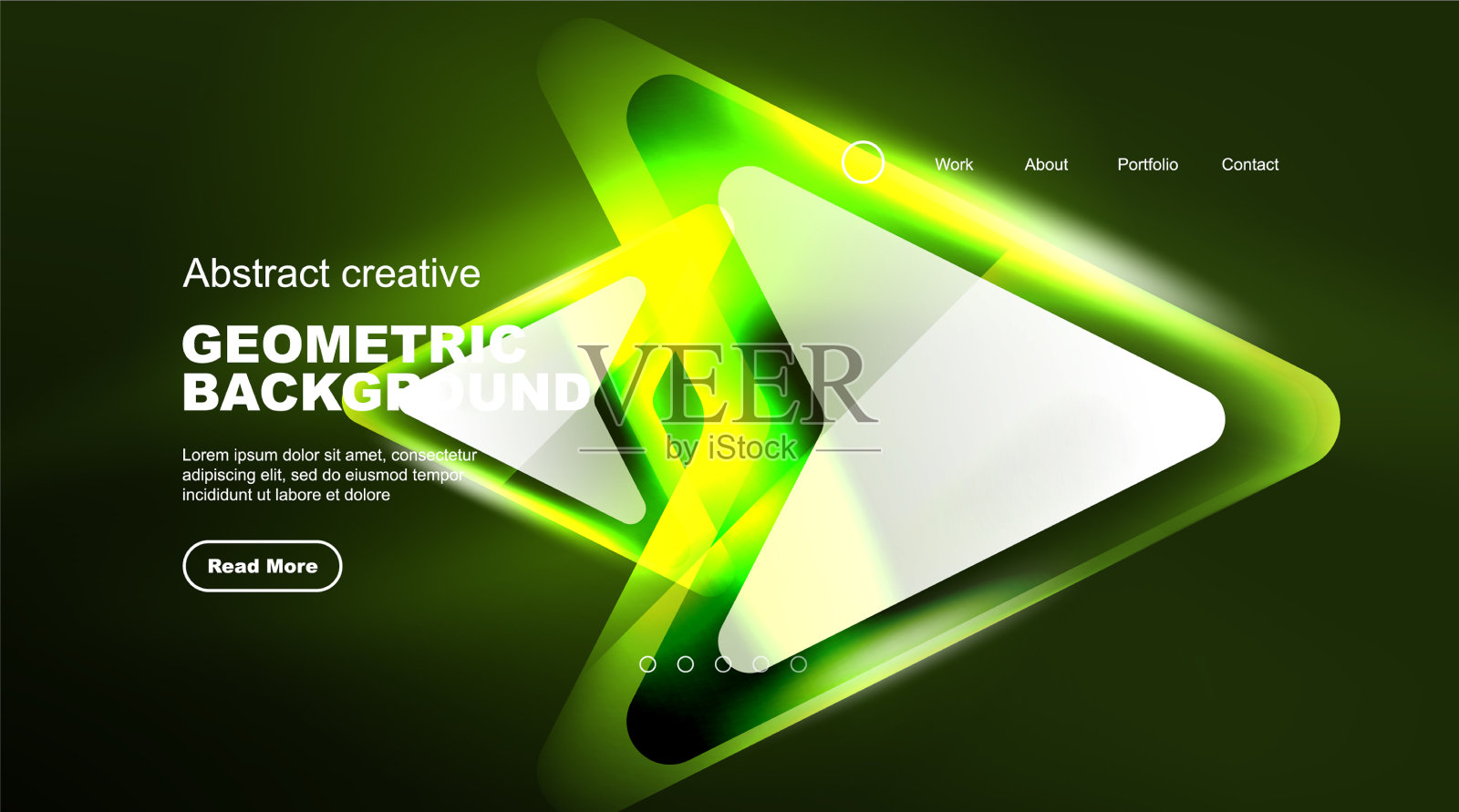 抽象背景登陆页几何形状插画图片素材