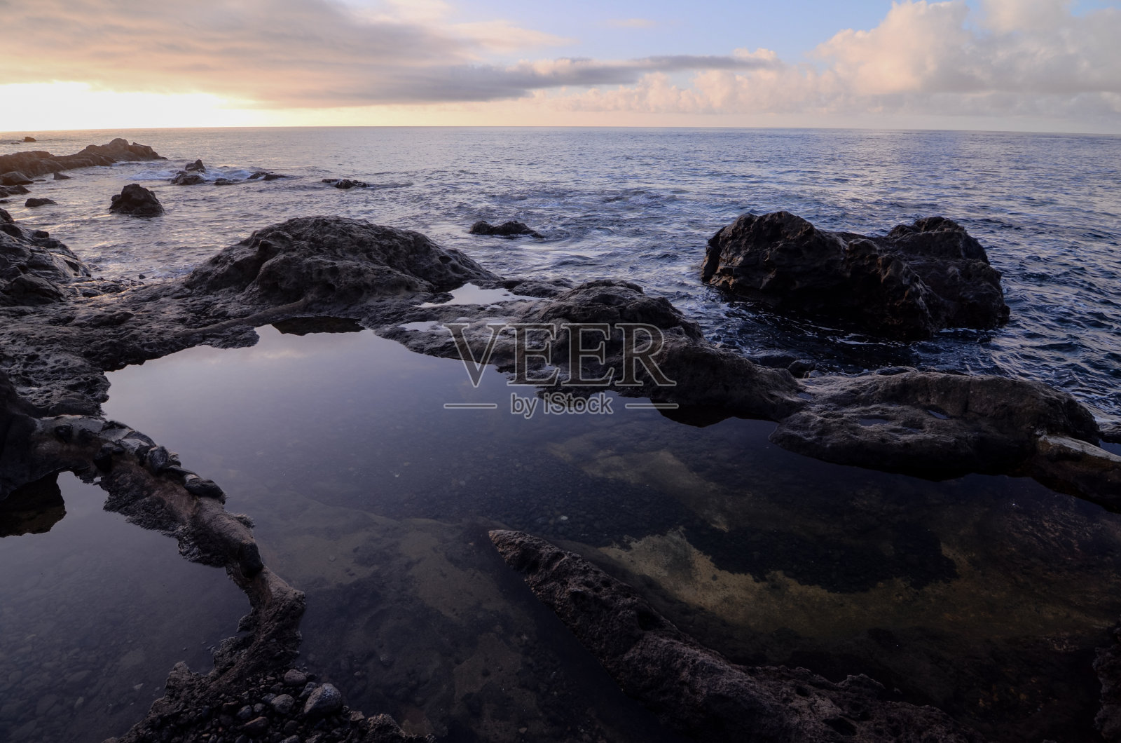 热带日落照片摄影图片