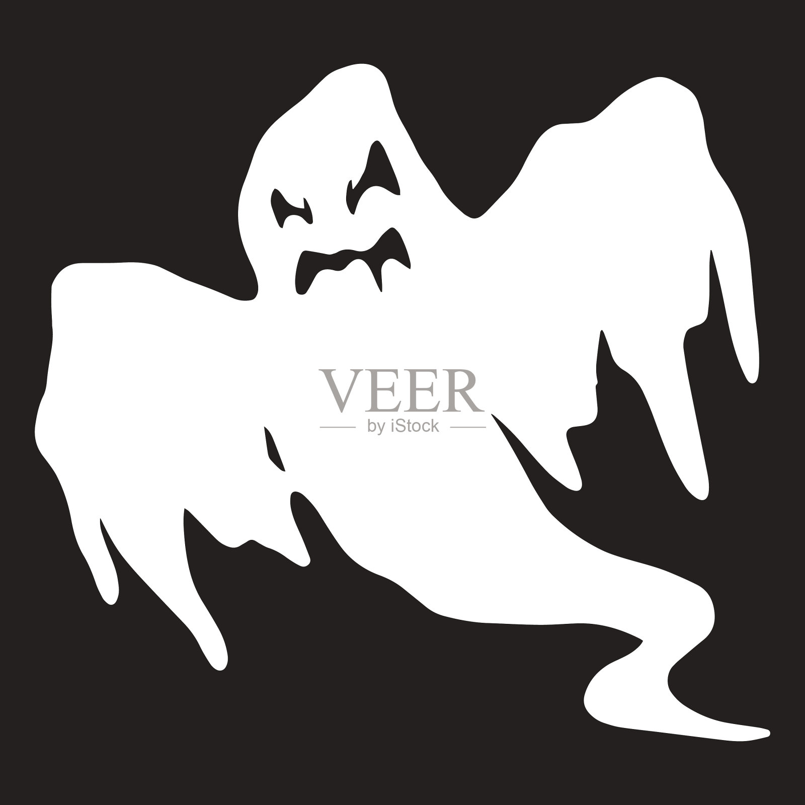 为万圣节带来单色标签插画图片素材