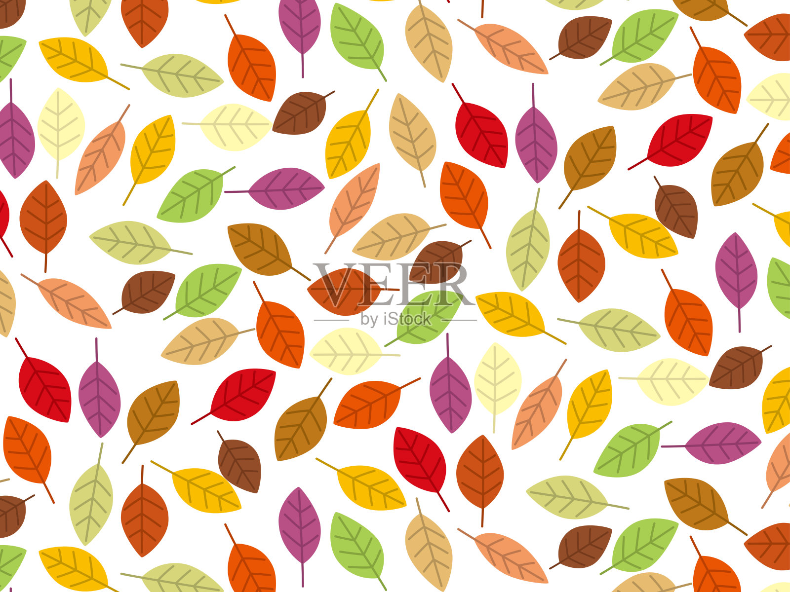 落叶收集B3-1插画图片素材