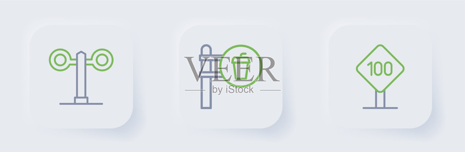 设置限速线交通标志100公里咖啡厅和插画图片素材