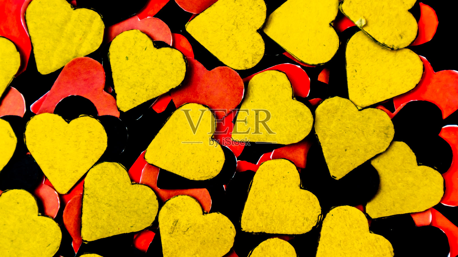 情人节黑底心照片摄影图片