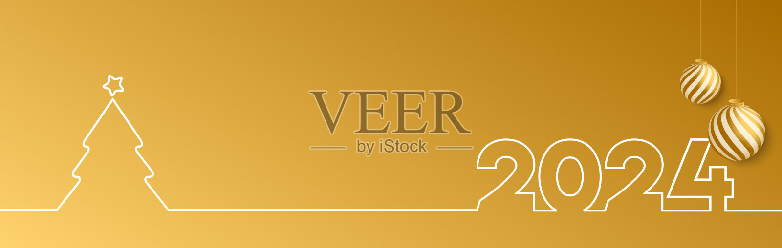 2024. 新年快乐。抽象数字矢量插图。节日设计贺卡,邀请,日历等矢量股票插图插画图片素材