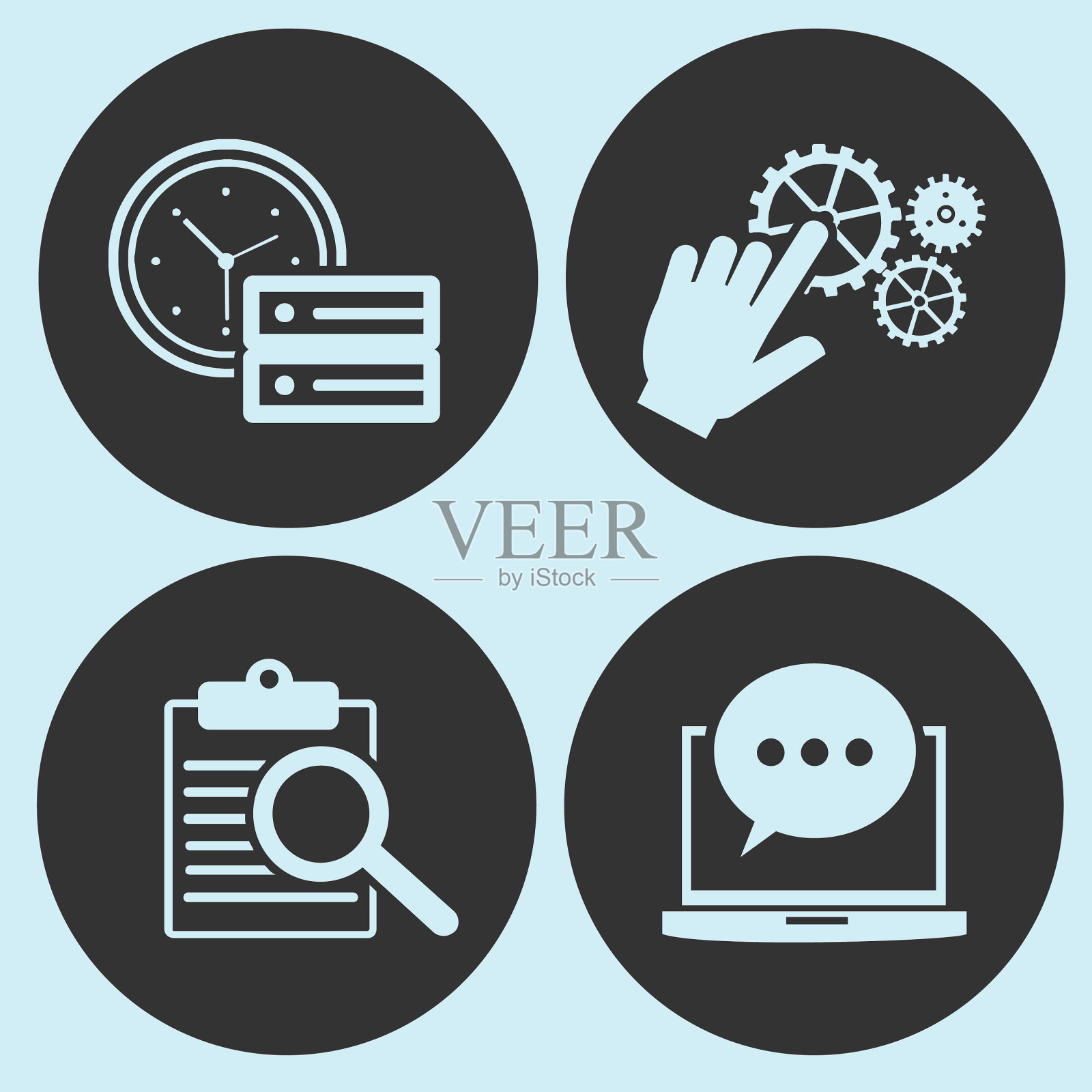 搜索引擎优化矢量图标集插画图片素材