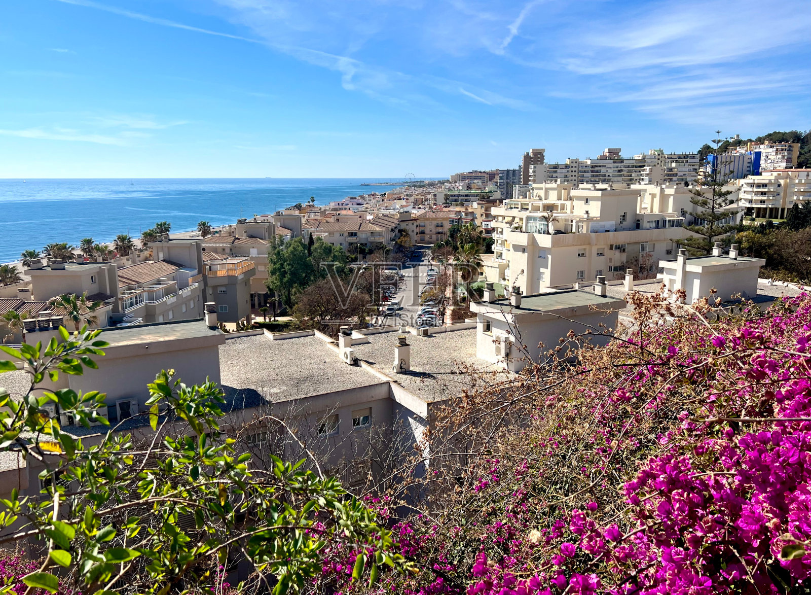 西班牙安达卢西亚的花村照片摄影图片