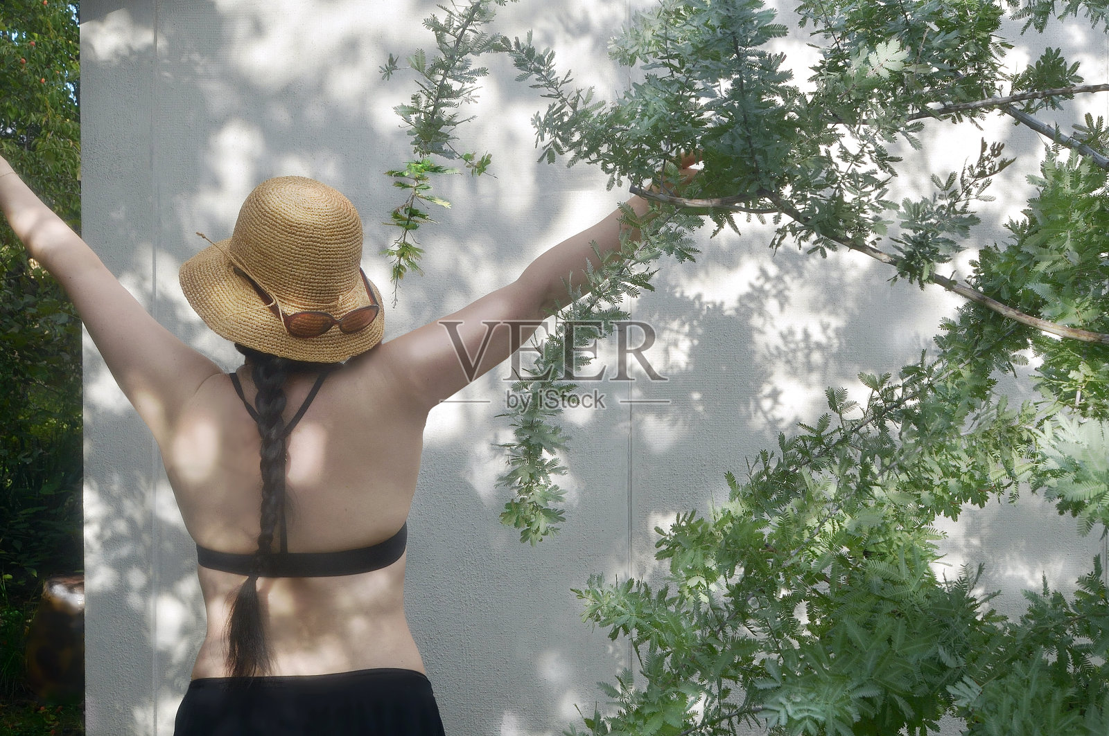 比基尼女人/强烈阳光下照片摄影图片