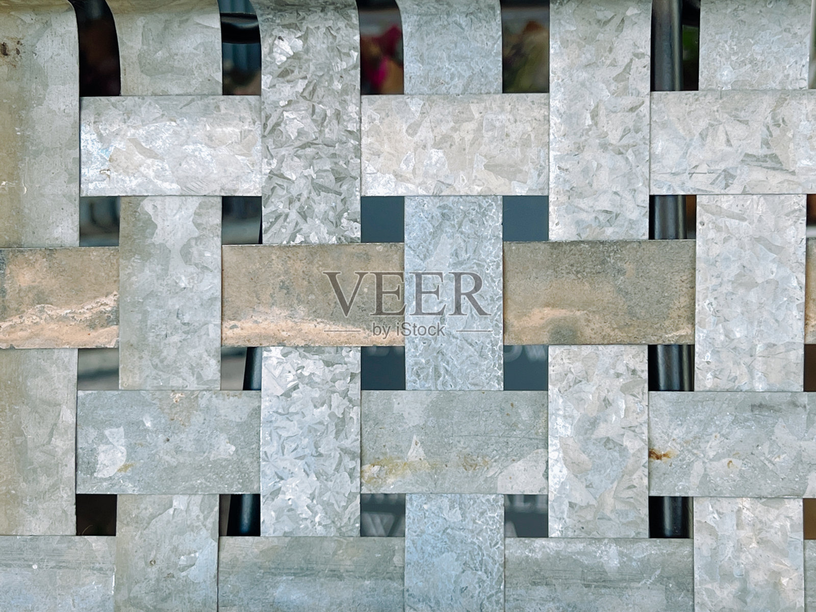 编织镀锌铁条照片摄影图片