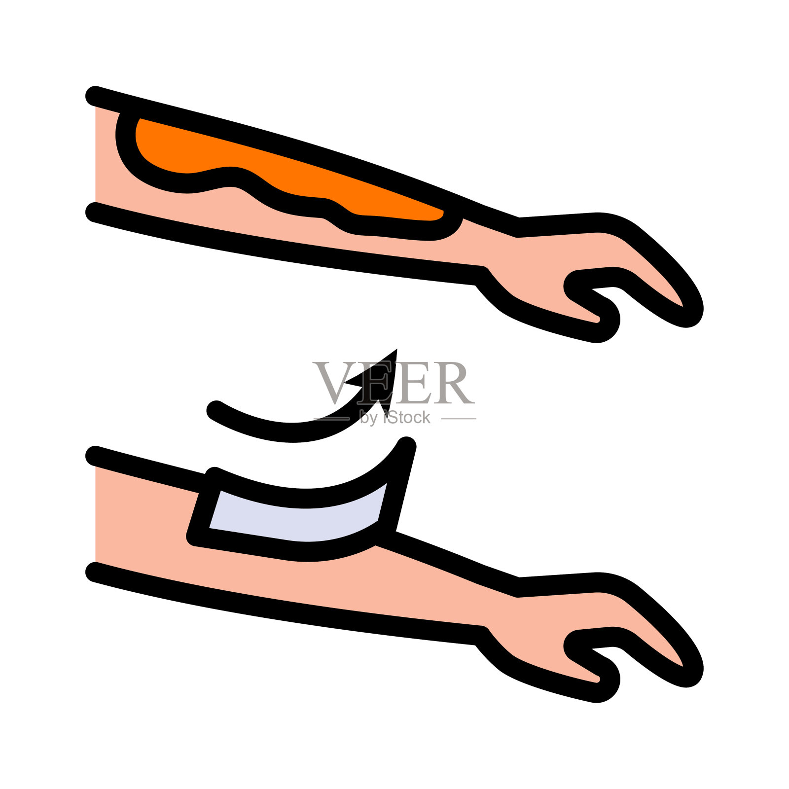 糖,打蜡,护肤图标轮廓向量。头发护理插画图片素材