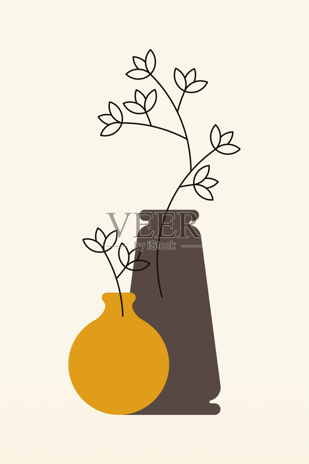 中世纪现代波西米亚墙壁艺术装饰插画图片素材