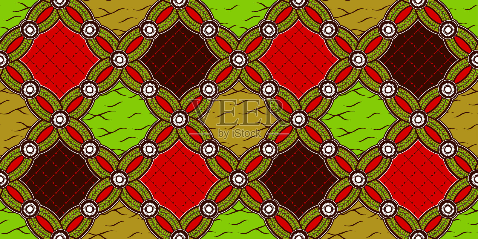 非洲启发艺术部落抽象充满活力的纺织品2插画图片素材