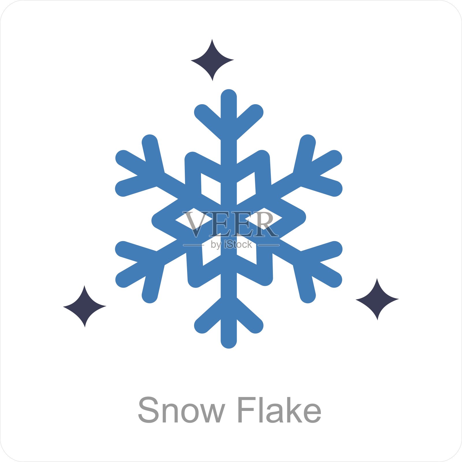 雪花插画图片素材