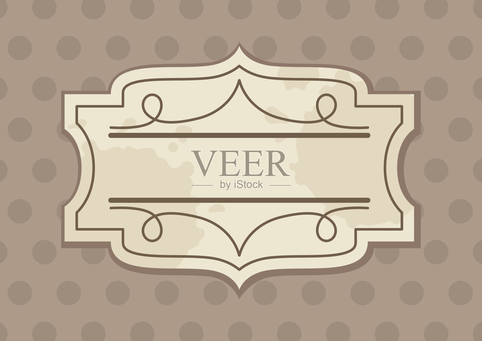 复古装饰框架。复古设计的邀请,问候和卡片。插画图片素材