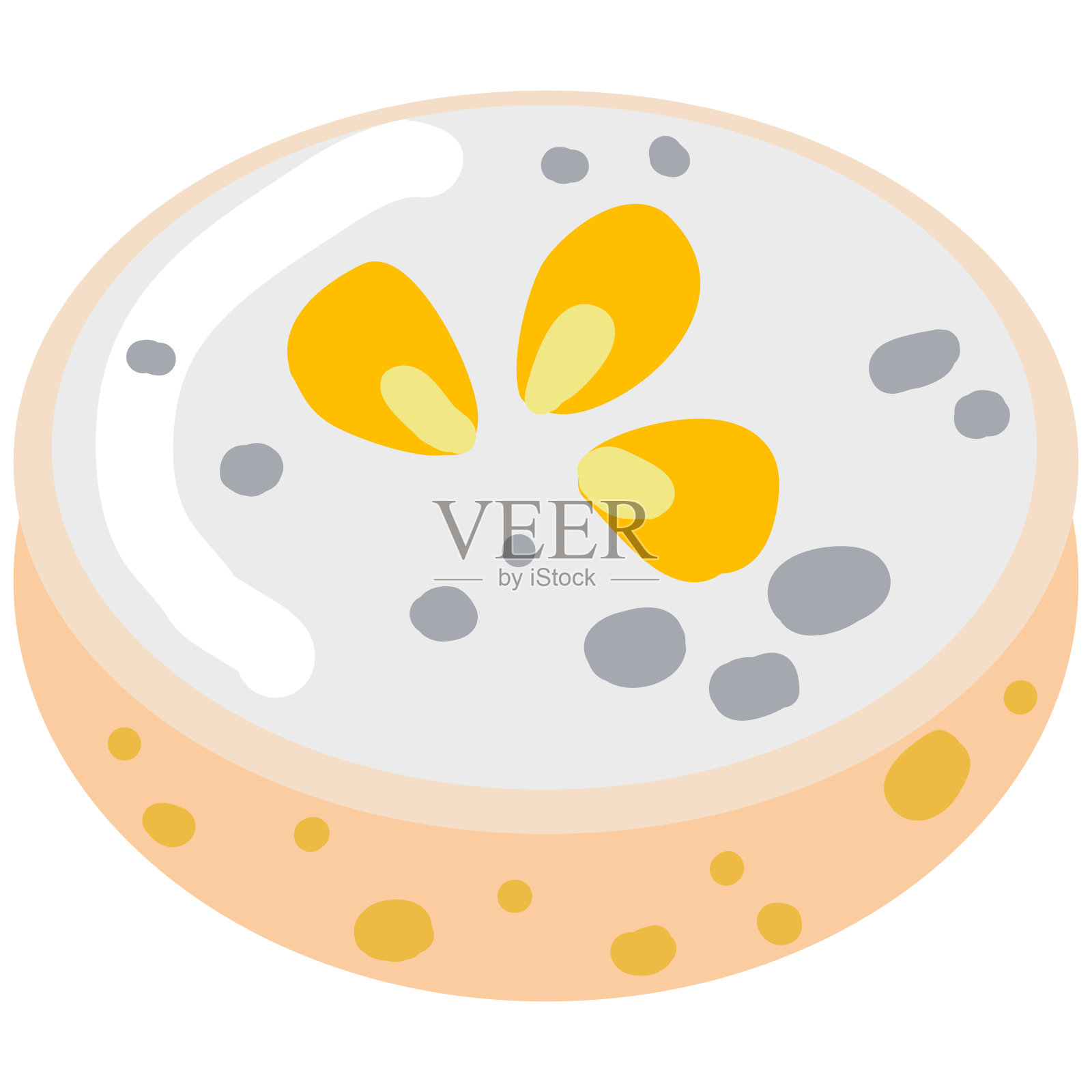 Kanom Krok卡通图标风格插画图片素材