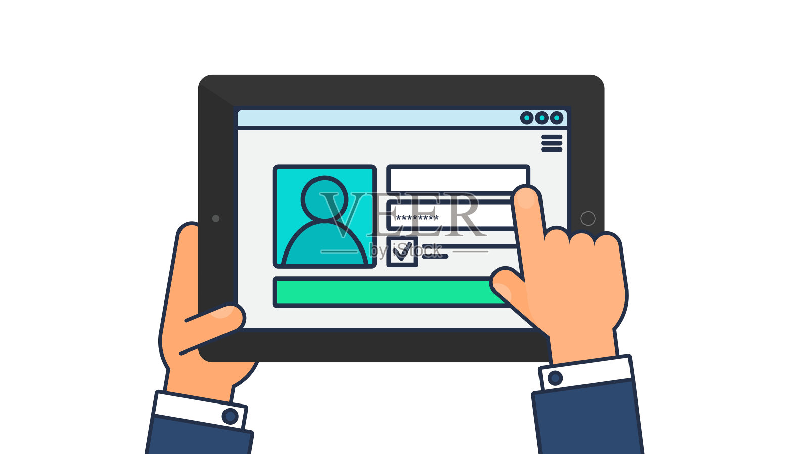 登录网页输入密码插画图片素材