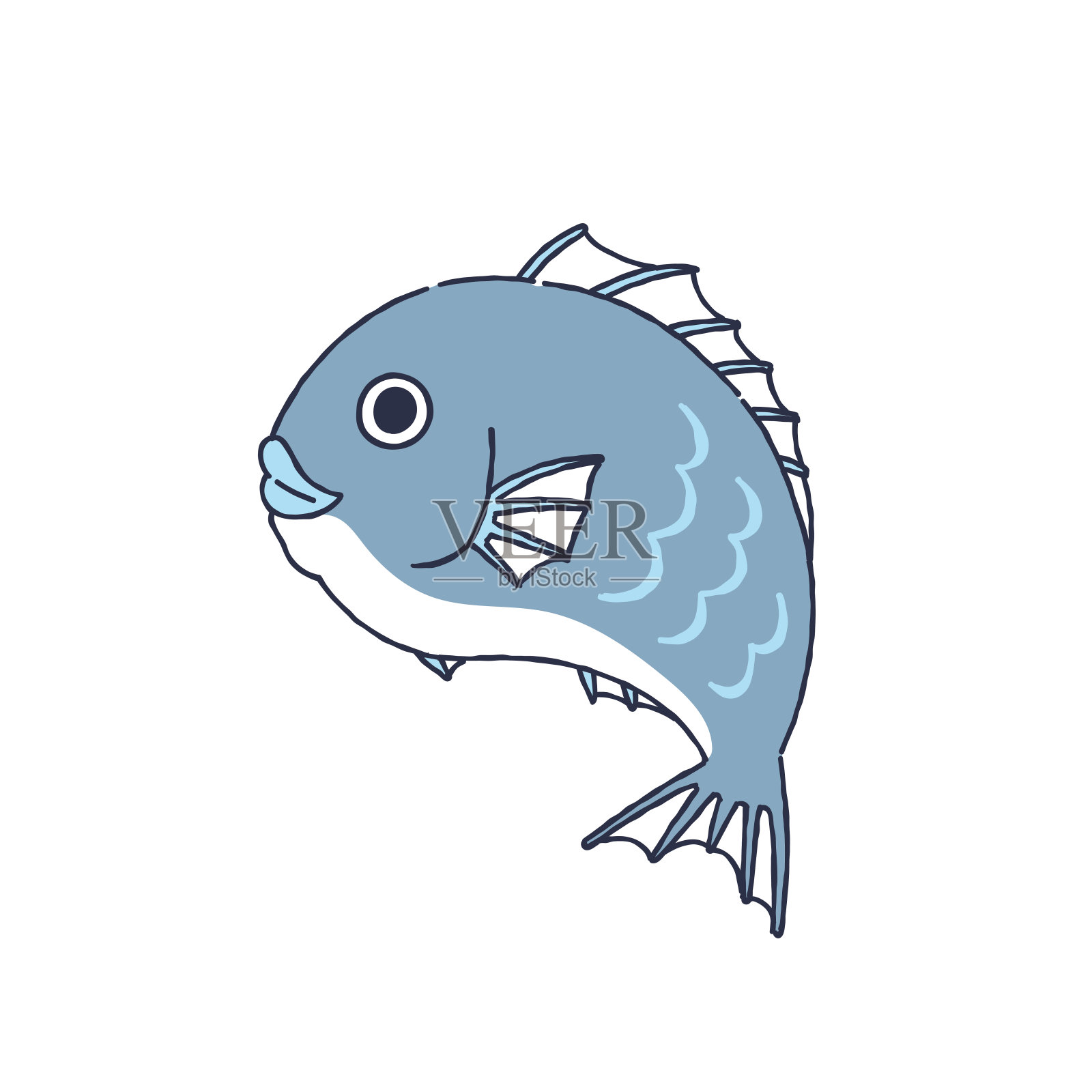 海鲷的简单插图插画图片素材