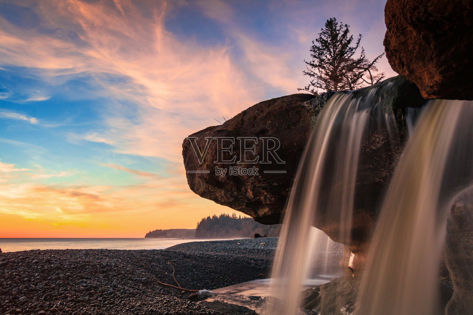 温哥华岛的沙卡特海滩照片摄影图片