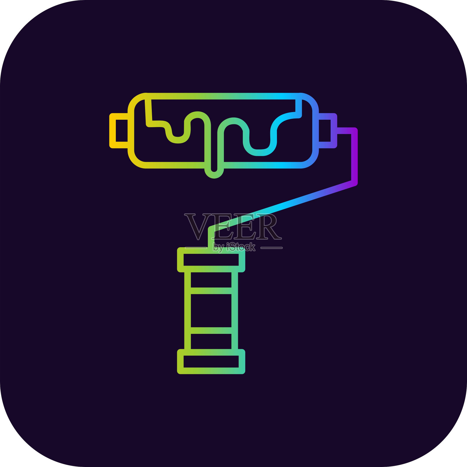 油漆滚筒图标插画图片素材