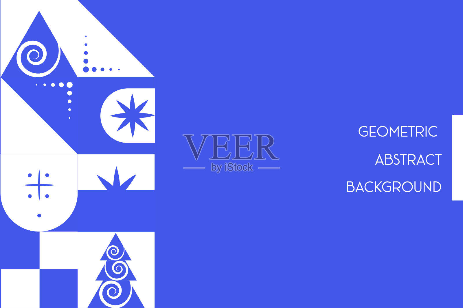 几何形状的冬季抽象背景。插画图片素材