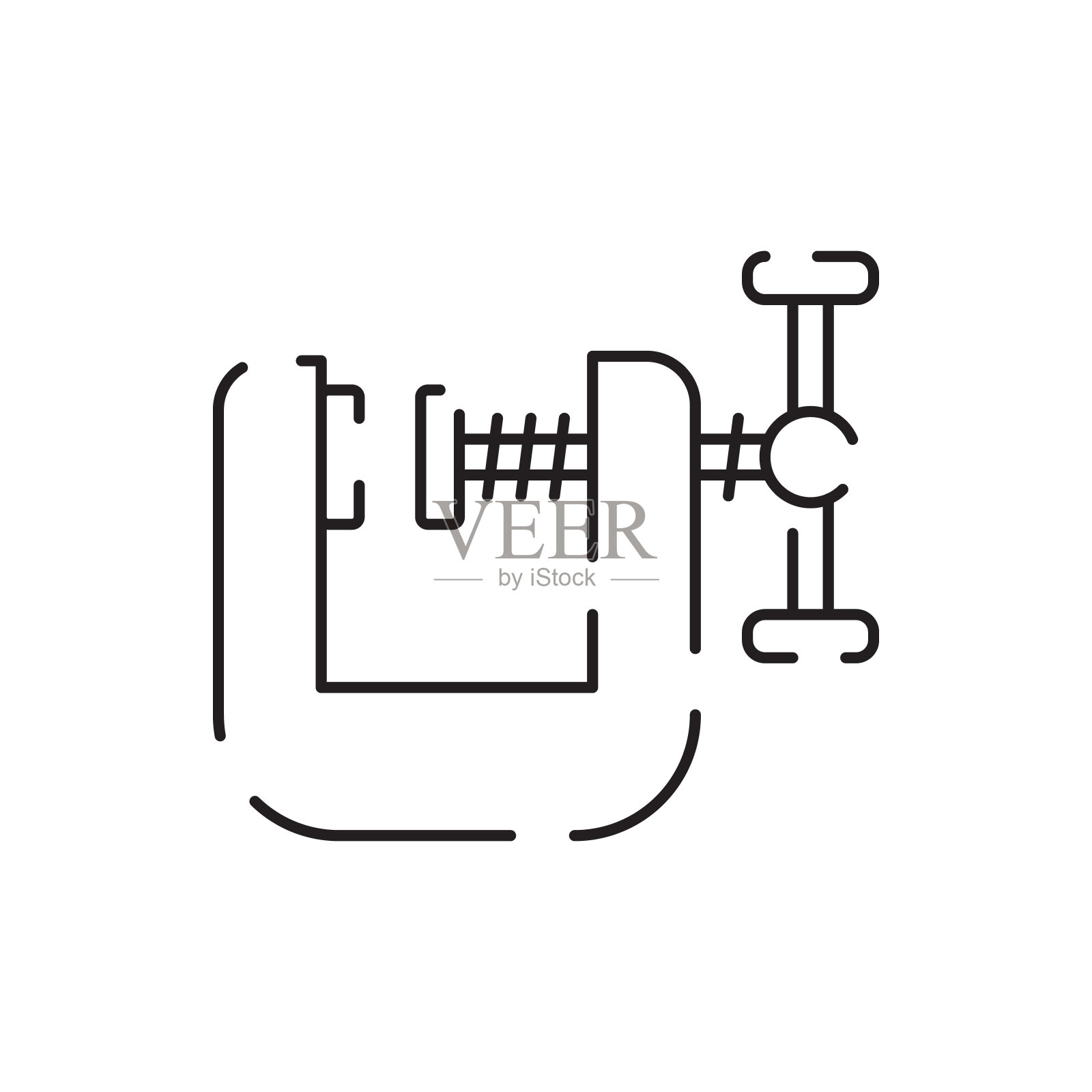 铁匠线图标。为游戏和网站制作锤线艺术矢量图标的铁砧插画图片素材