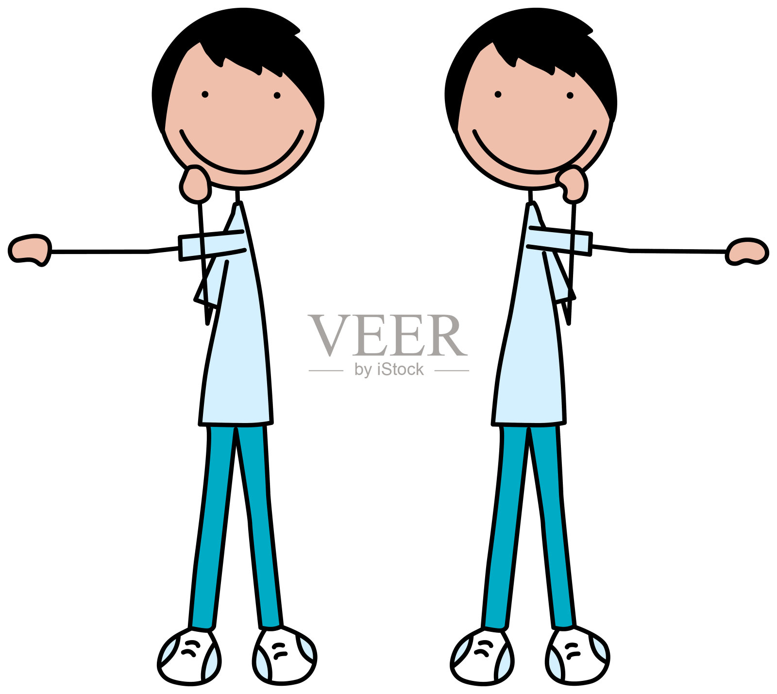 快乐儿童练习插画图片素材