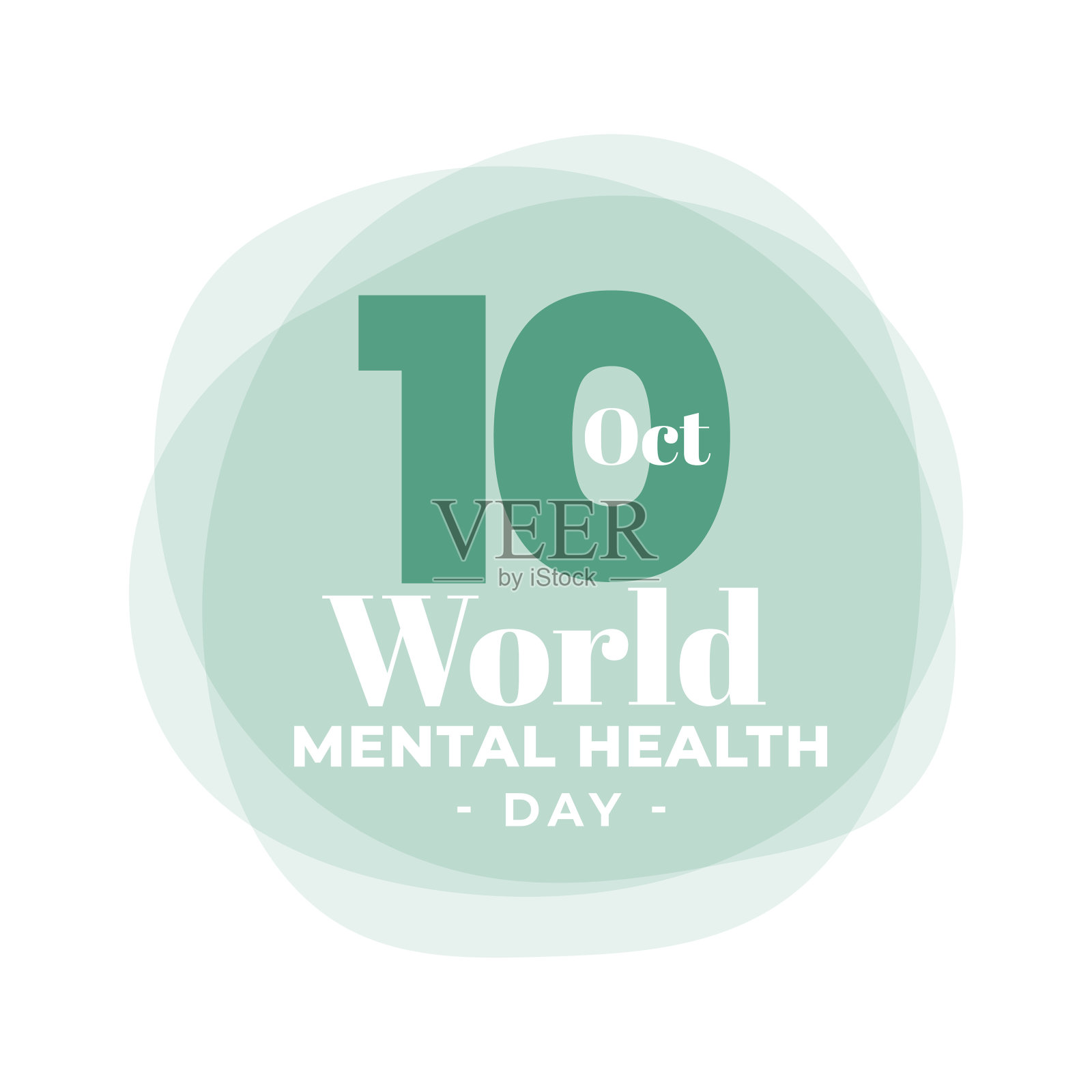 10月10日世界精神卫生日概念背景设计插画图片素材