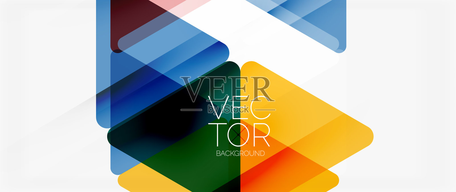 抽象背景色透明三角形插画图片素材