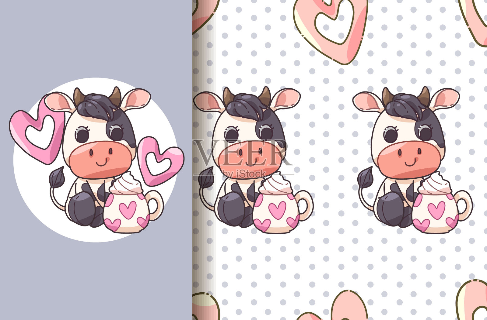 贺卡和打印无缝图案插画图片素材