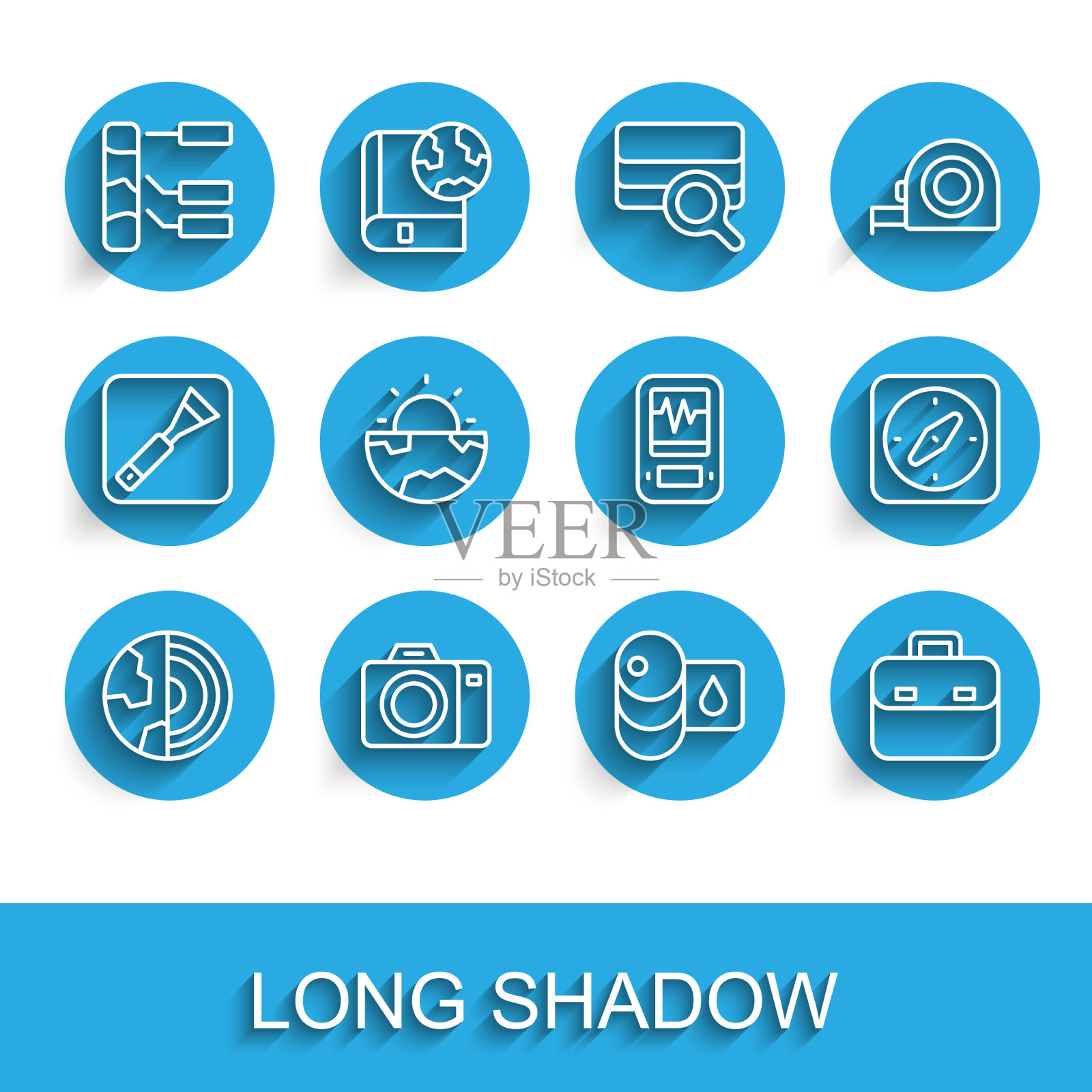 设置线地核结构地壳照相机插画图片素材