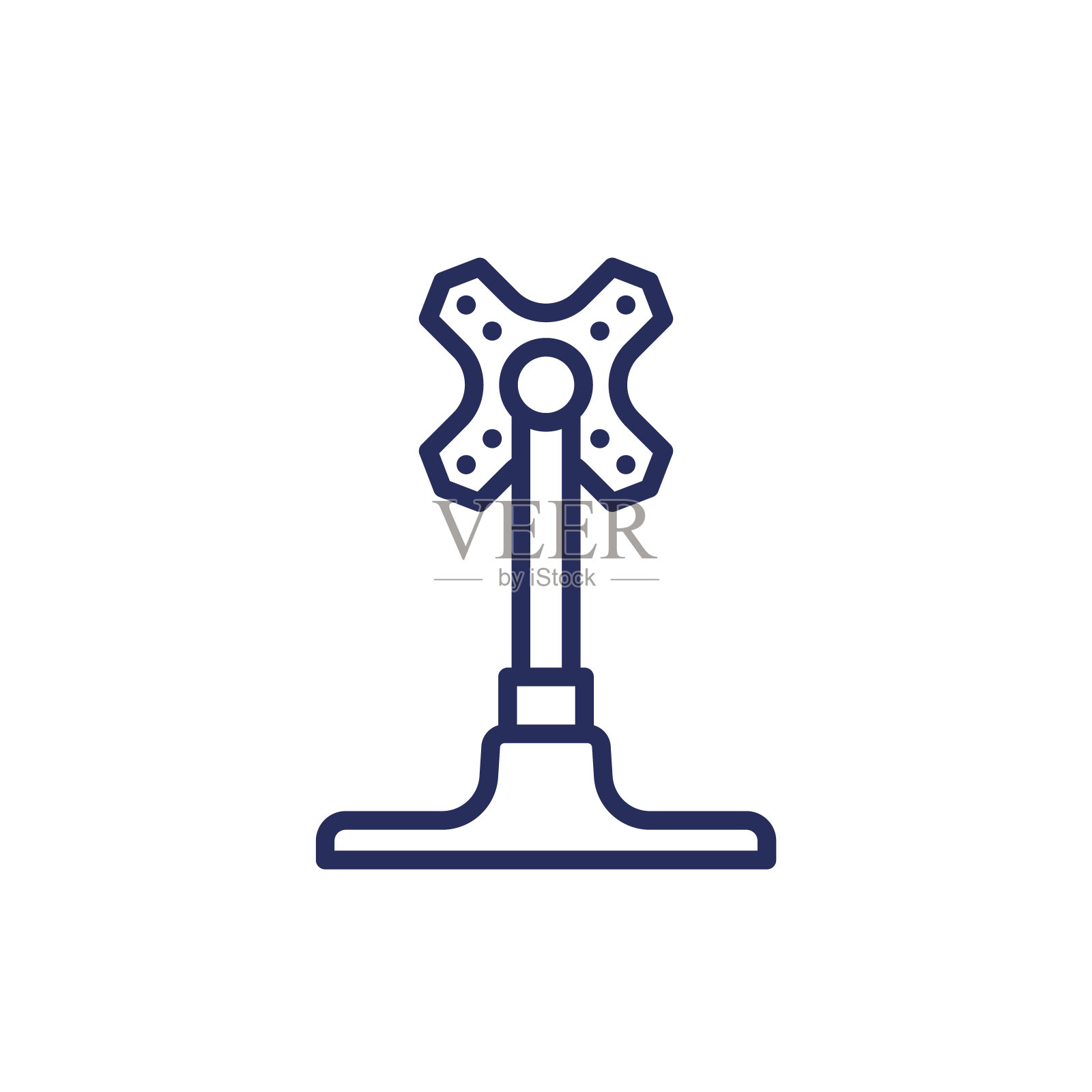 监视器站线图标在白色插画图片素材