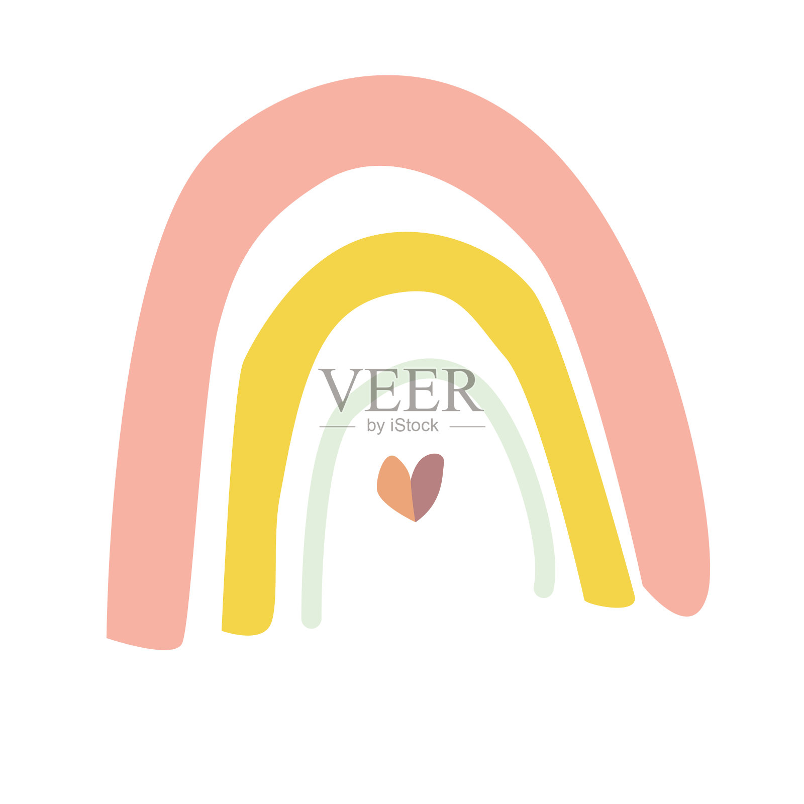 彩虹波西米亚,抽象的彩虹矢量,托儿所矢量,抽象的孩子插图,波西米亚儿童设计,彩虹剪贴画插画图片素材