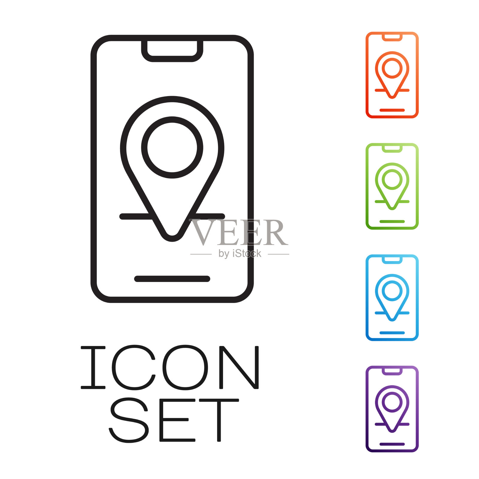 城市地图导航的黑线信息图插画图片素材