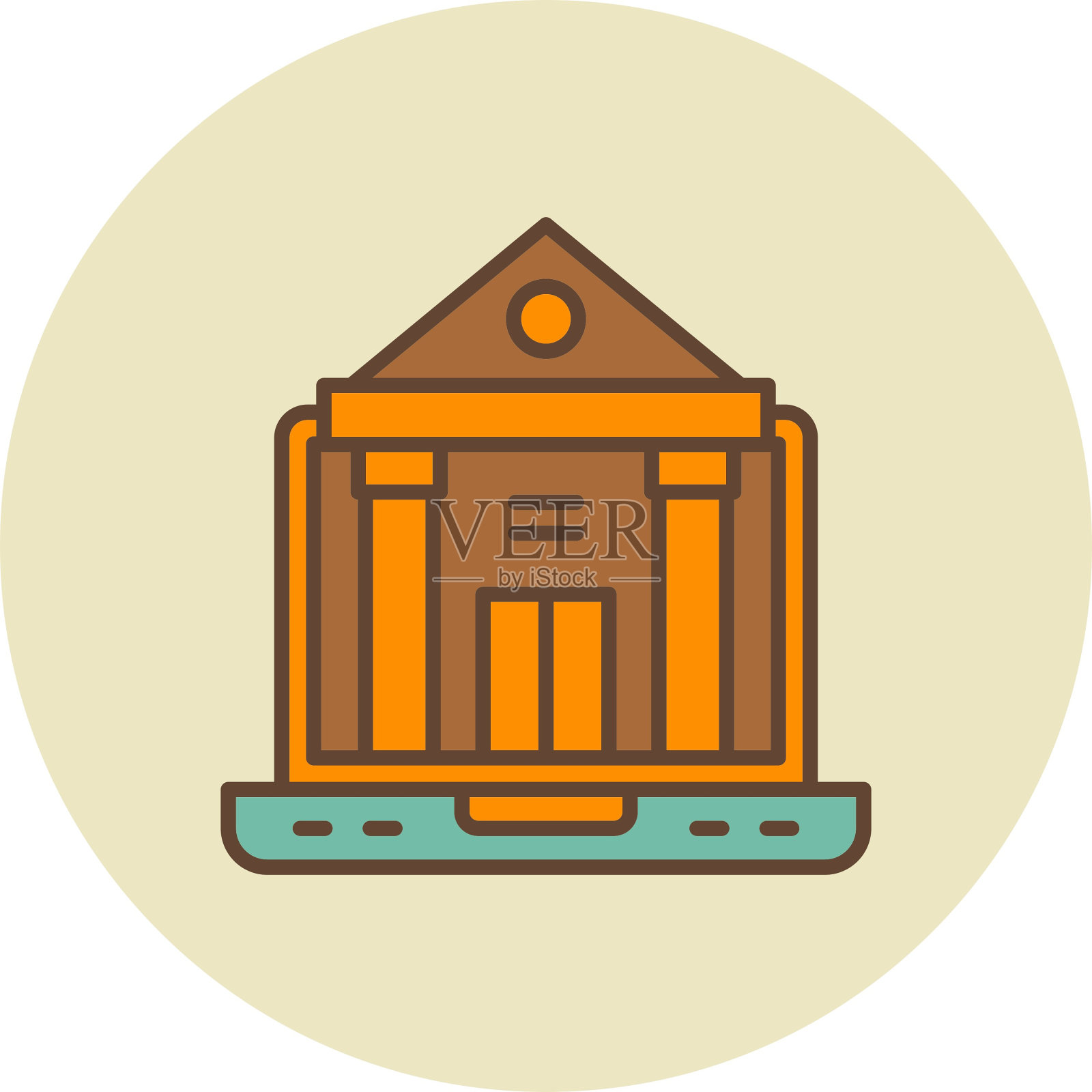 网络大学图标插画图片素材