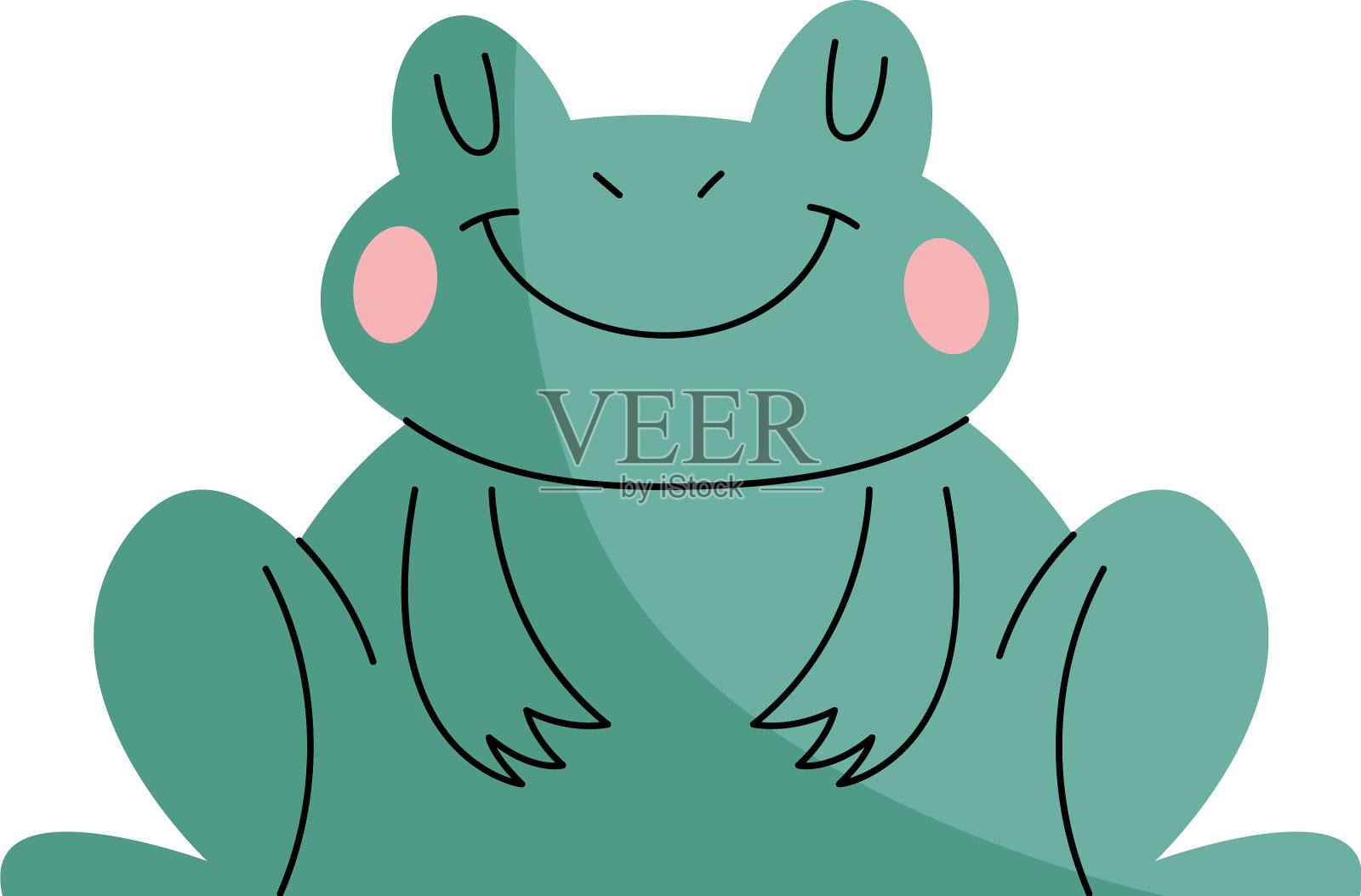 青蛙涂鸦设计元素图片